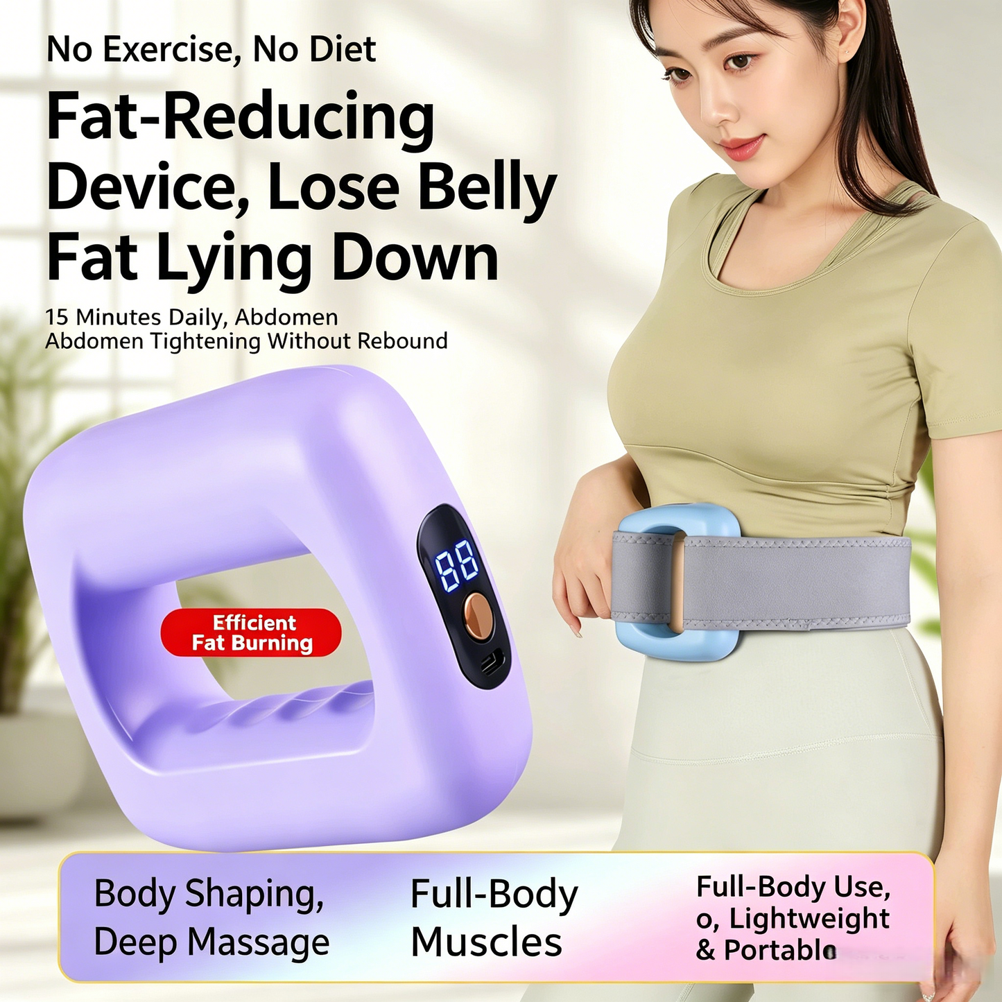 💪🌀 VibraSlim Fascia Massager – 5‑Speed Vibration Fitness Ring for Deep Muscle Relaxation, Portable Whole Body Massager -DW