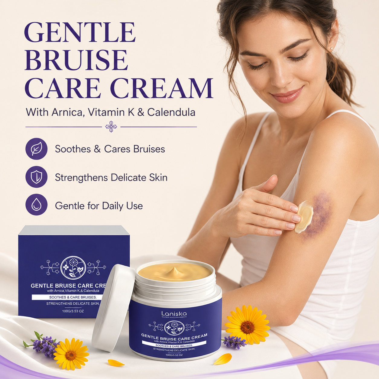 ๐ผ Advanced Bruise Relief Treatment Cream โ Arnica + Vitamin K Skin Recovery Balm -DW