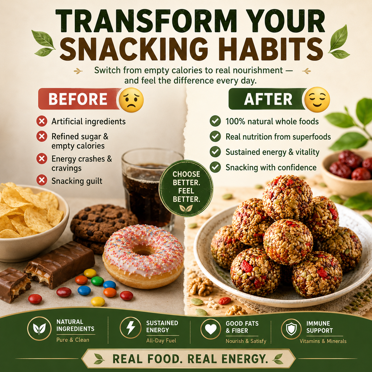 Astragalus 🌿 Codonopsis & Black Sesame Balls 🍫 – Naturally Crafted Herbal Snack ✨💖-QR