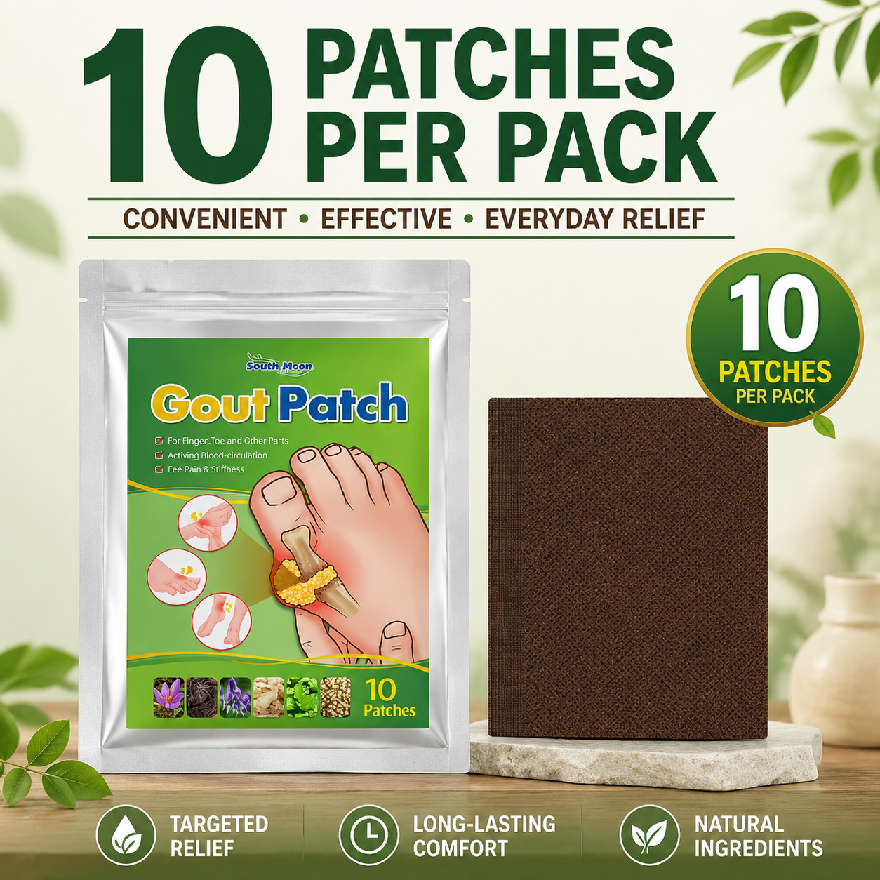 South Moon Gout Patch – Soothes Joint Pain, Reduces Swelling & Stiffness-QE