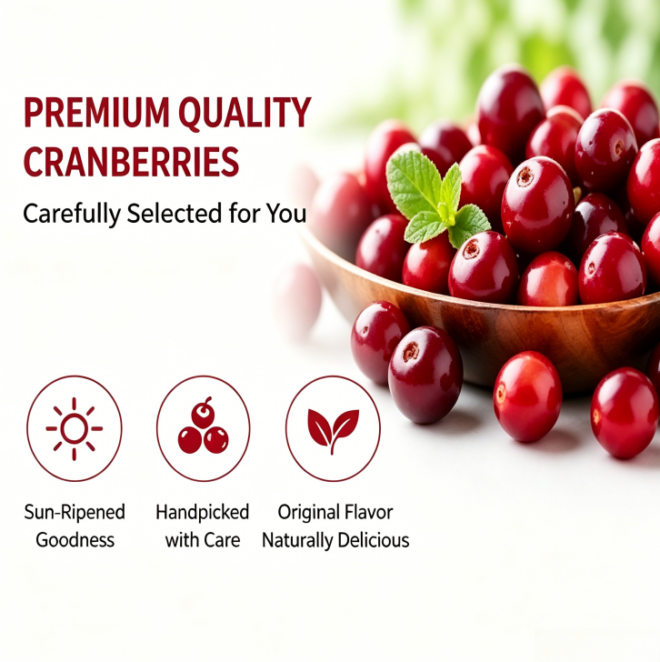 🍒 Sweet, Chewy & Naturally Satisfying – Premium Dried Cranberries 🌿-QO