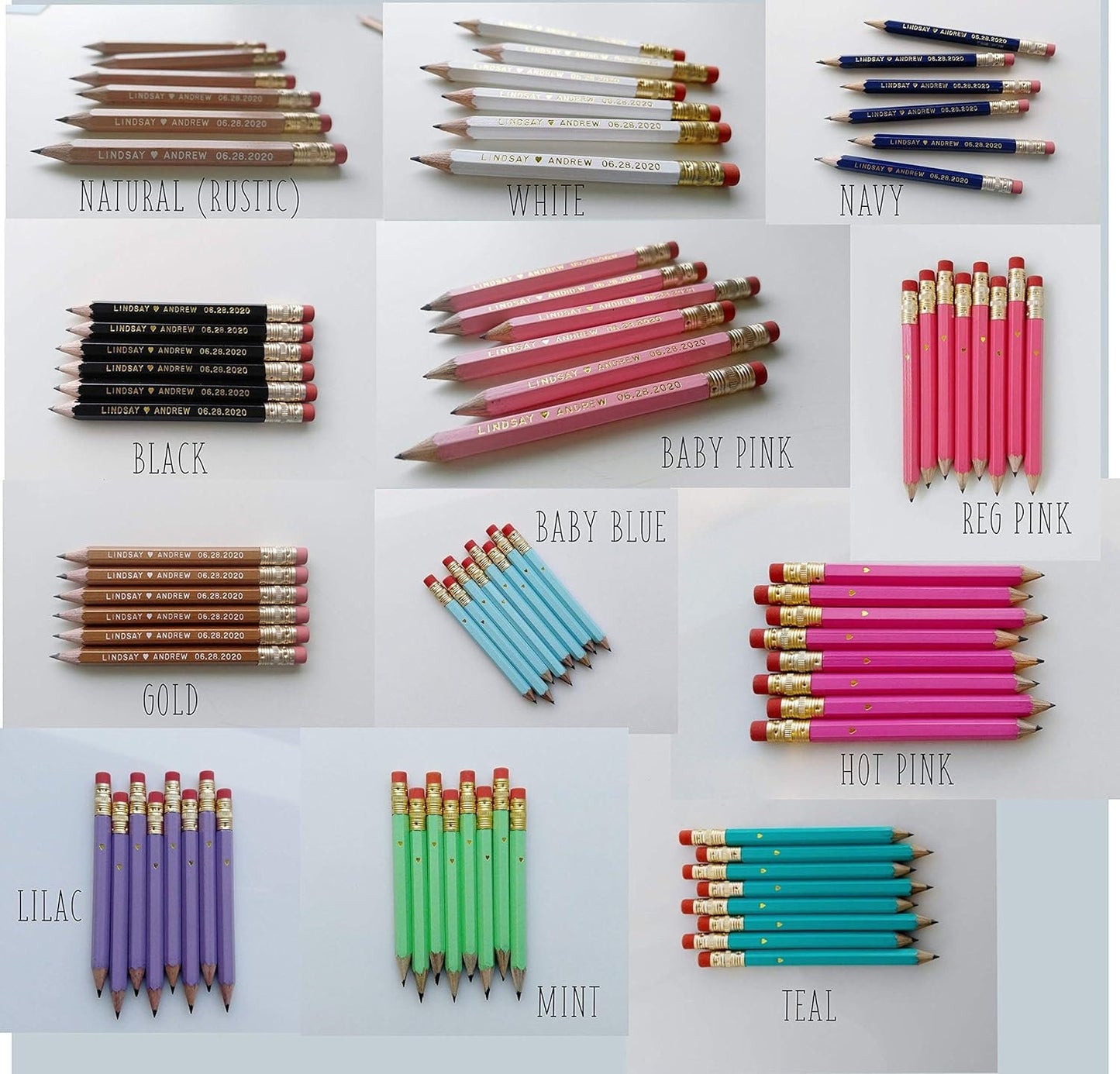 Personalized Pencils Bridal Shower Games Wedding Shower Games Baby Shower Wedding Favor Pencil Us In Save the Date Pencils