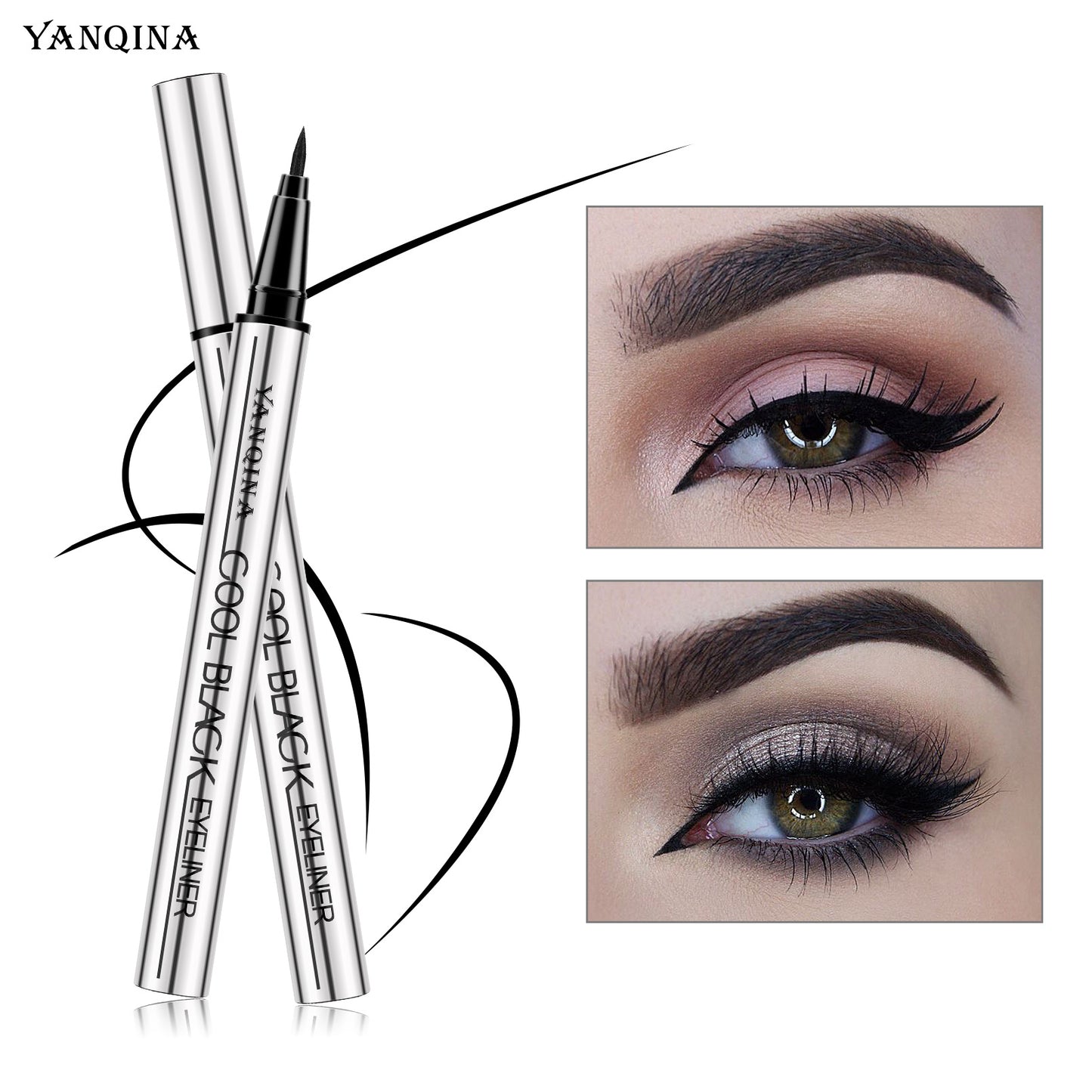 Long-lasting eyeliner -lightweight, waterproof,vegan,cruelty-free,24-hour smooth application-QE