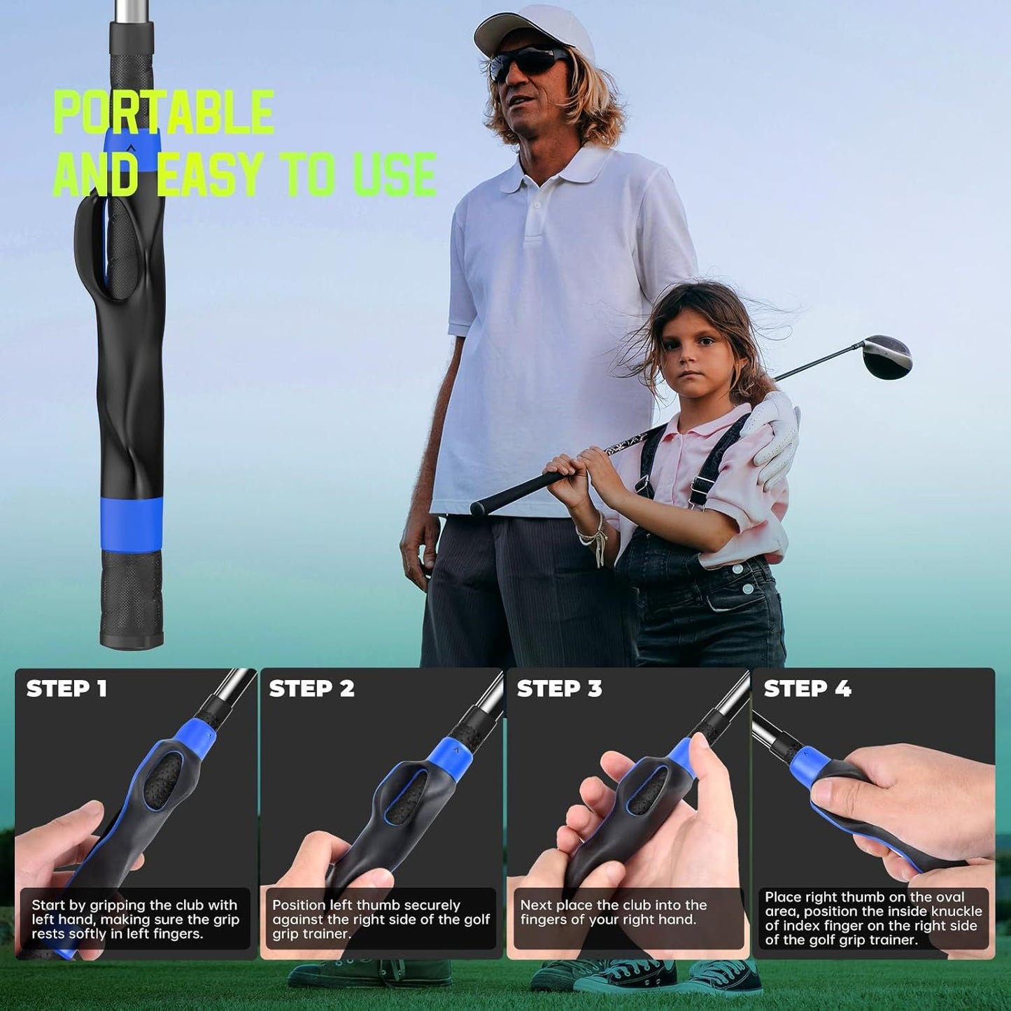 Golf ⛳ Grip Trainer ✨ – Swing Training Aid 🏌️ for Better Hand Position & Consistent Practice 💪-QR