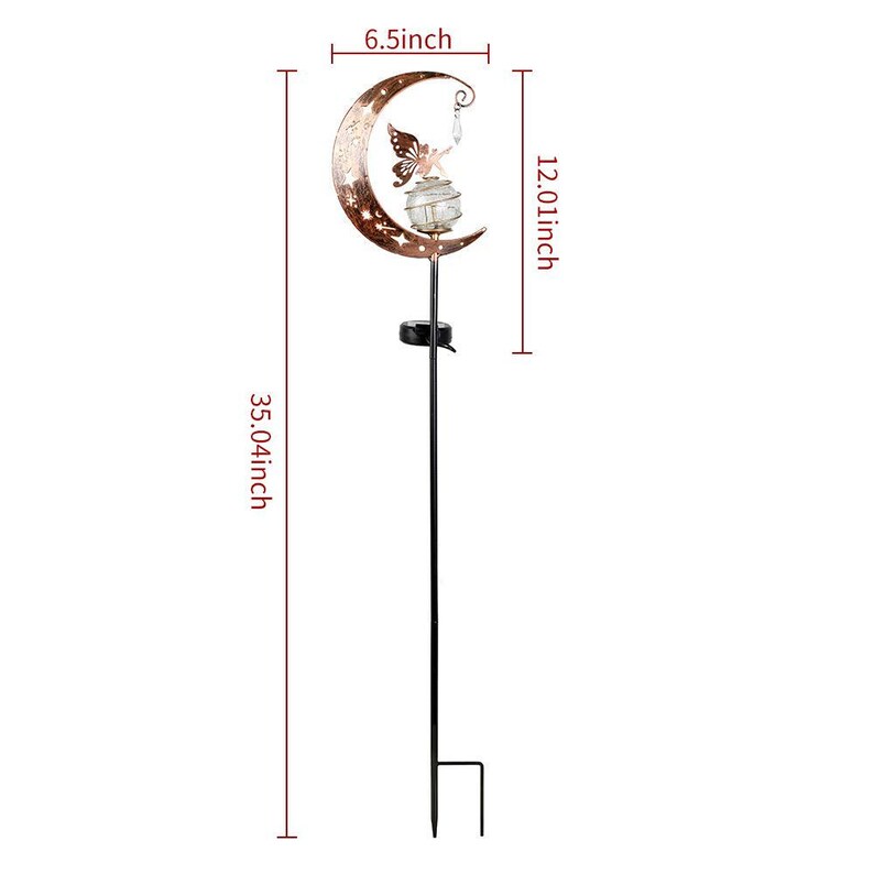 🌙🧚 Solar Moon Fairy Garden Stake Light – Enchanting Outdoor LED Yard Decor for Gardens, Patios & Pathways ✨🌿-FX