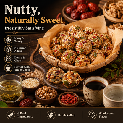 🌰 Flax & Sesame Balls — No Sugar. Whole Grains. Pure Energy-Q1