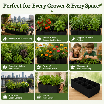 🌱 Divided Fabric Grow Bags — One Bag, Eight Plants, Zero Root Tangles-Q1