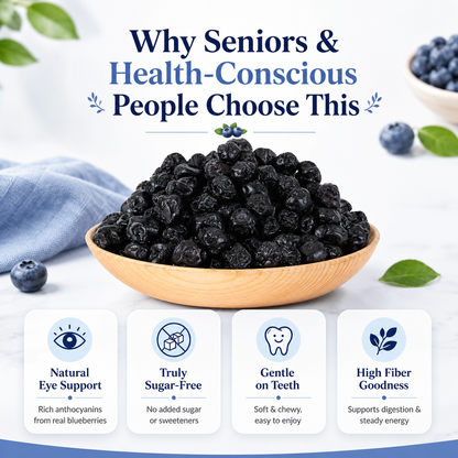 🫐 Natural Dried Blueberries — Daily Eye Care for Seniors. Sugar‑Free, High Fiber, Soft & Chewy!-Q1