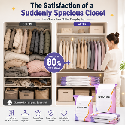 👕No-Pump Large Vacuum Storage Compression Bags-Q1