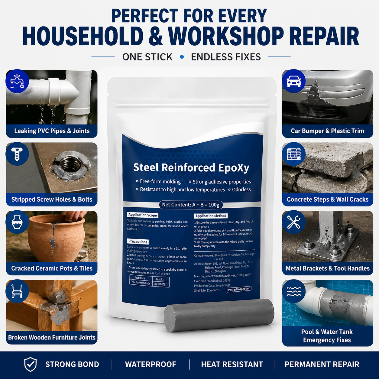 🔧 High‑Strength Multi‑Purpose Repair Clay-Q1
