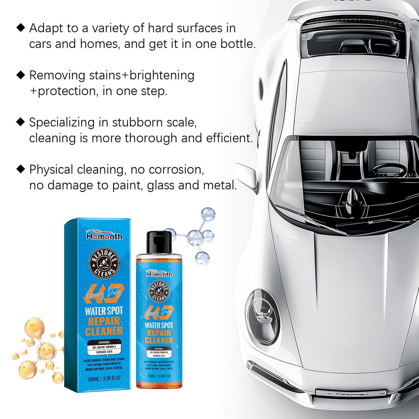 🔥LAST DAY - 49% OFF 🔥✨ | 💧Heavy Duty Hard Water Stain Remover for Car Paint, Glass & Metal-DW