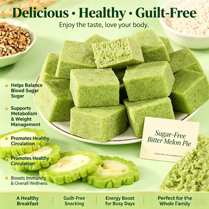 🍃Sugar-Free Bitter Melon Pie-– High Fiber, Low Calorie, Naturally Healthy-QE