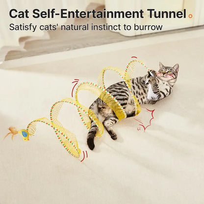 🐱 Rainbow Cat Hunting Tunnel Toy Set - DW