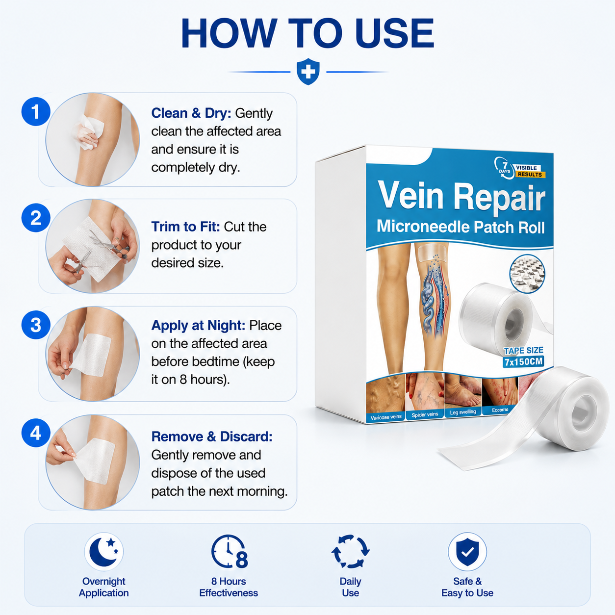 🇺🇸🏆✅️🏃VeinRepair Microneedle Patch Roll⚡Instant Relief, Long-Term Results-Q1