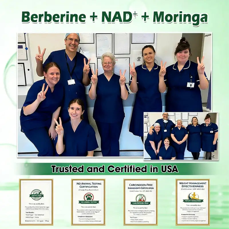 Moringa · Berberine × NAD+ 10-in-1 Advanced Nano Microneedle Patch -QO