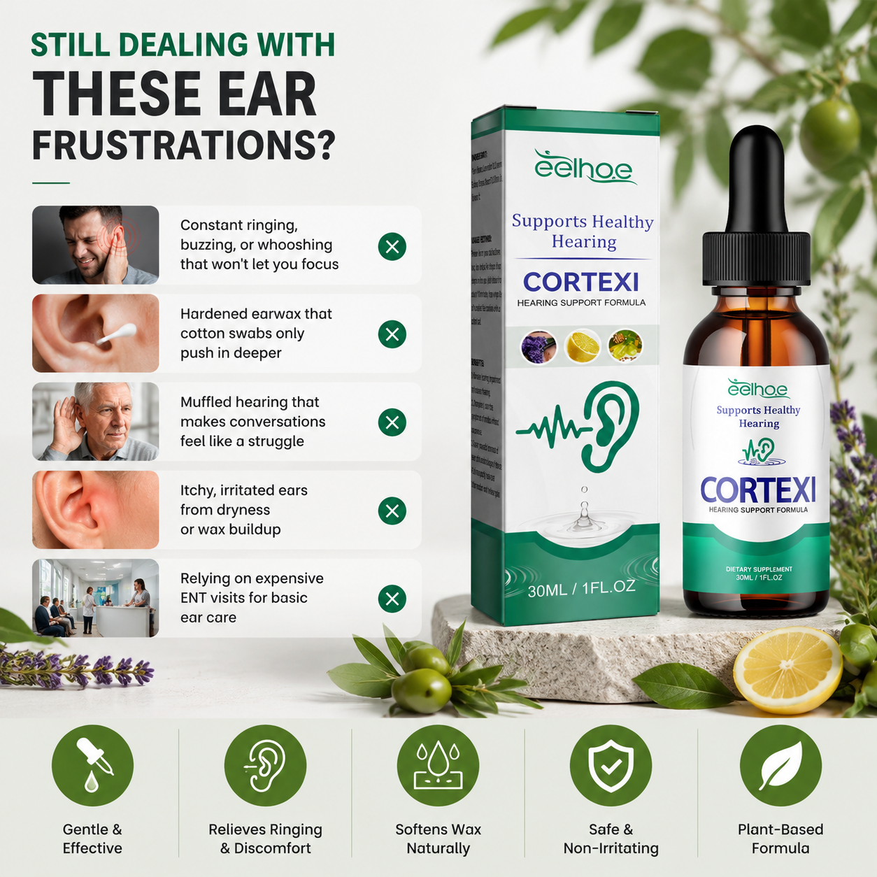 👂 Ear Drops for Tinnitus Relief & Earwax Cleaning-Q1