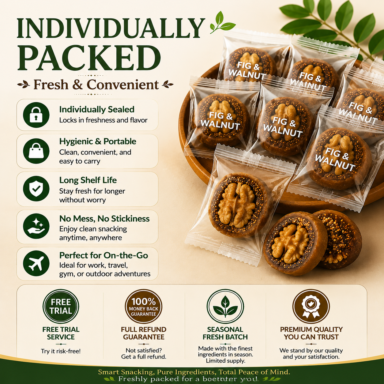 🌰Sugar-Free Fig Stuffed Walnuts — Naturally Sweet, Guilt‑Free, and Packed with Crunch-Q1
