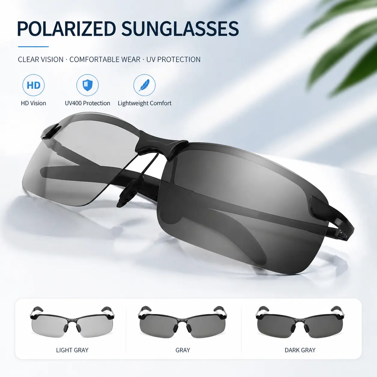 🕶️ Smart Photochromic Metal Sunglasses – Light-Sensitive Color-Changing Eyewear - DW