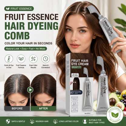 Fruit Essence 🍇 Hair Dyeing Comb ✨ – Easy Color Application 💆‍♀️ for Smooth & Even Coverage-QR