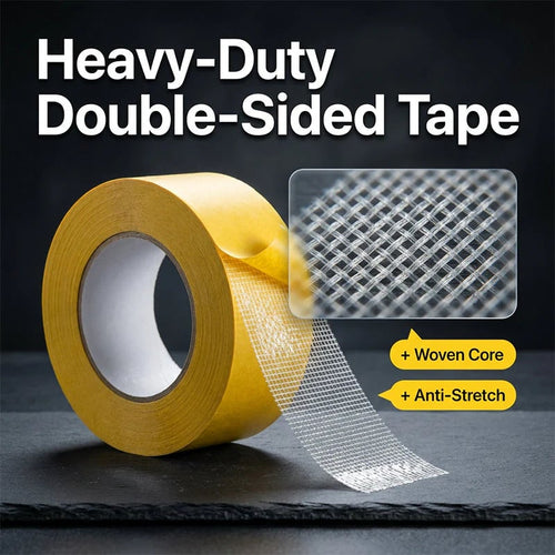 🛡️ Heavy-Duty Double-Sided Tape Woven Core · Anti-Stretch · High Tensile Strength-QR