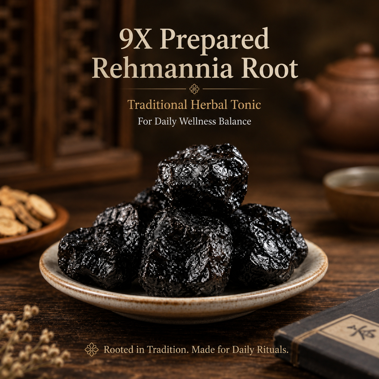 9X Prepared Rehmannia Root 🌿 – Traditional Herbal Tonic ✨ for Daily Wellness Balance-QR