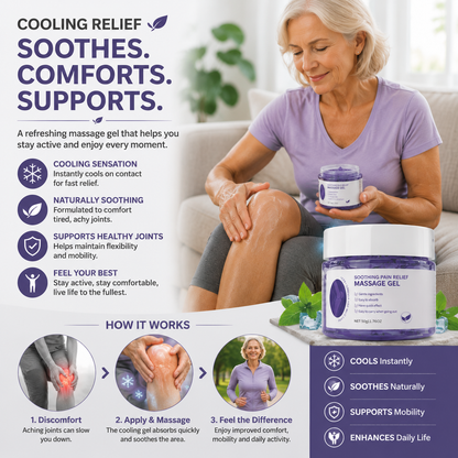 🌿 Joint Soothing Massage Gel ✨ – Cooling Comfort 💆‍♀️ for Knees 🦵 Elbows 💪 & Shoulders-QR