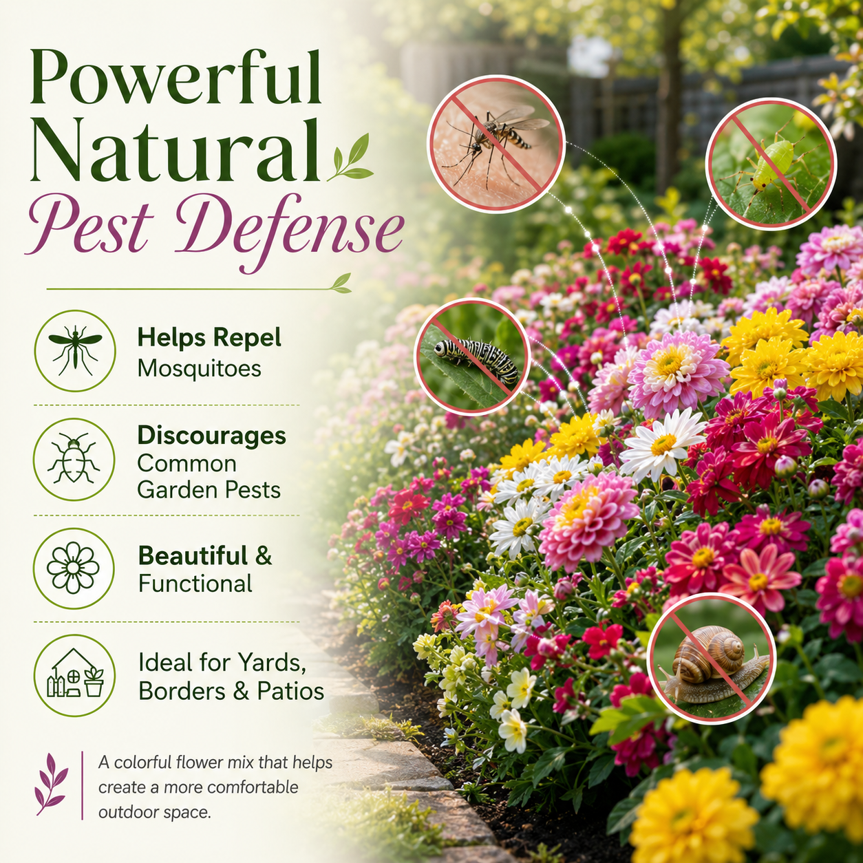 🌼 Summer Pyrethrum Insect-Repellent Seeds – Grow Colorful Flowers That Repel Mosquitoes, Flies & Garden Pests 🦟✨-DW