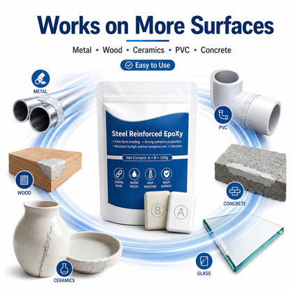 Steel-Reinforced 🔩 Epoxy Putty ✨ – Heavy-Duty Repair Compound 🛠️ for Metal, Pipes & DIY Fixes-QR