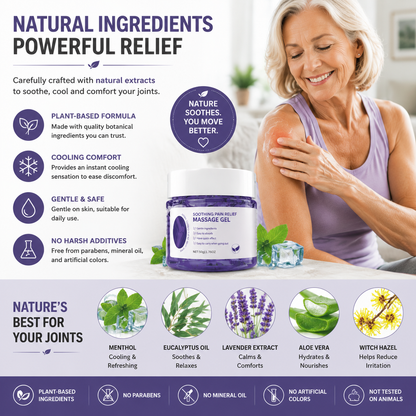 🌿 Joint Soothing Massage Gel ✨ – Cooling Comfort 💆‍♀️ for Knees 🦵 Elbows 💪 & Shoulders-QR