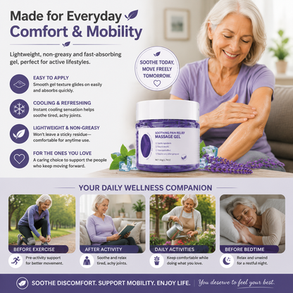 🌿 Joint Soothing Massage Gel ✨ – Cooling Comfort 💆‍♀️ for Knees 🦵 Elbows 💪 & Shoulders-QR