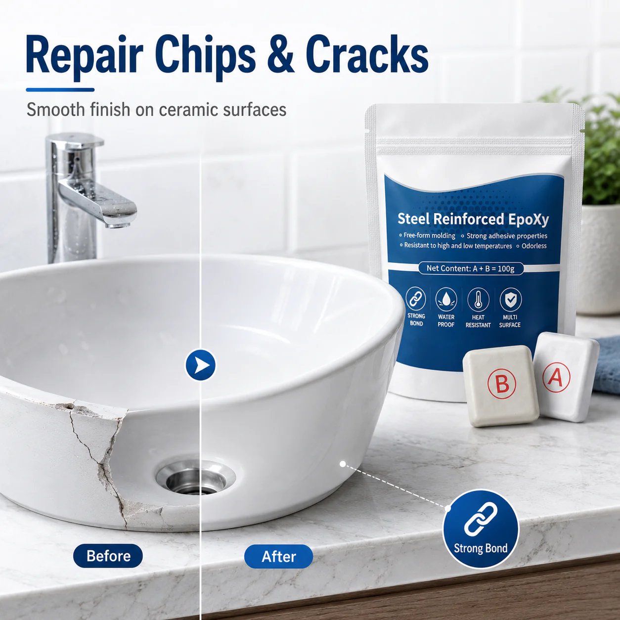 Steel-Reinforced 🔩 Epoxy Putty ✨ – Heavy-Duty Repair Compound 🛠️ for Metal, Pipes & DIY Fixes-QR