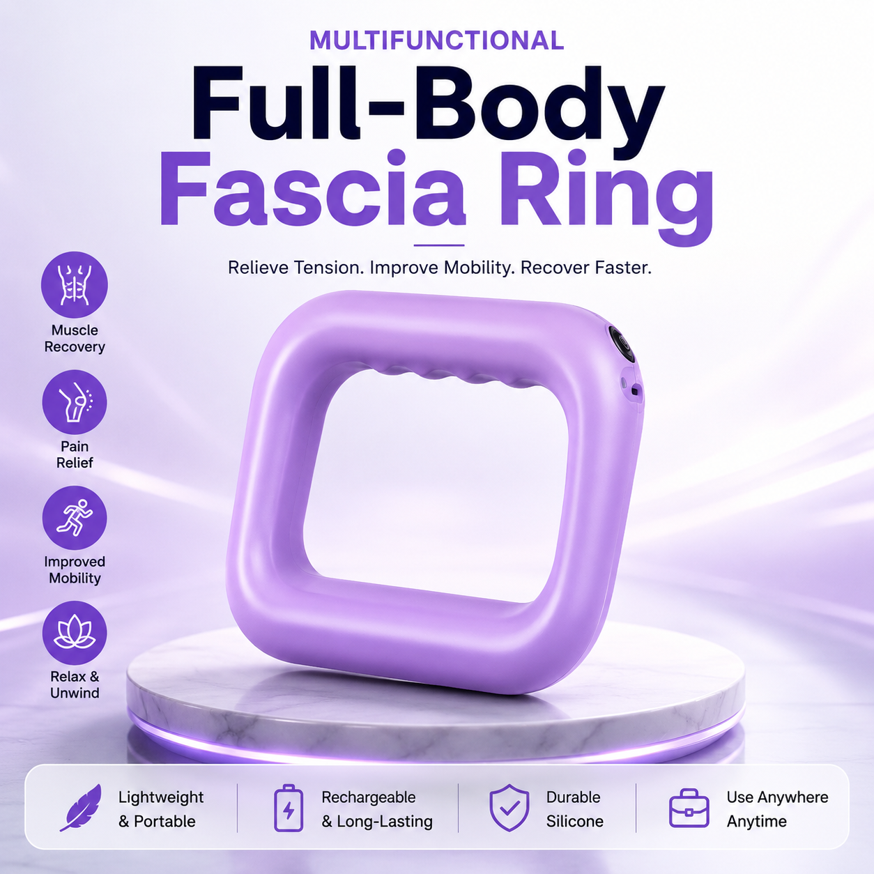 Multifunctional ✨ Full-Body Fascia Ring 💪 – Deep Tissue Massage 🌿 & Muscle Relaxation Tool 💆‍♀️-QR
