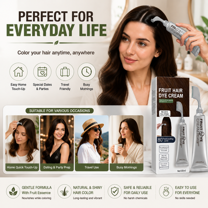 Fruit Essence 🍇 Hair Dyeing Comb ✨ – Easy Color Application 💆‍♀️ for Smooth & Even Coverage-QR