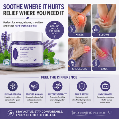 🌿 Joint Soothing Massage Gel ✨ – Cooling Comfort 💆‍♀️ for Knees 🦵 Elbows 💪 & Shoulders-QR