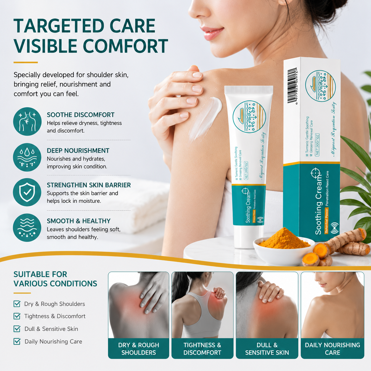 SHOULDER 🌿 Soothing Cream ✨ – Comforting Massage Cream 💆‍♀️ for Daily Relaxation 💖 & Self-Care-QR