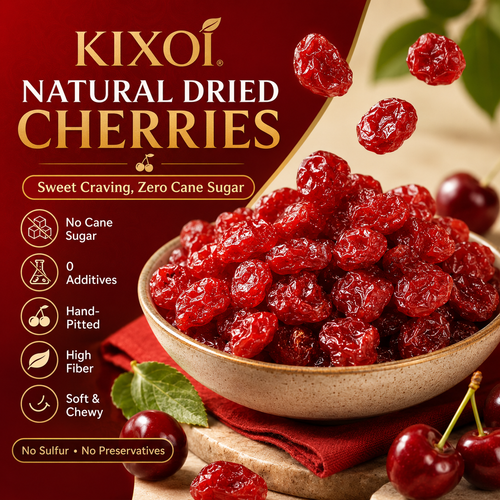 🍒 Natural Pitted Dried Cherries — High Fiber, Zero Sugar, Pure Antioxidant Goodness-Q1