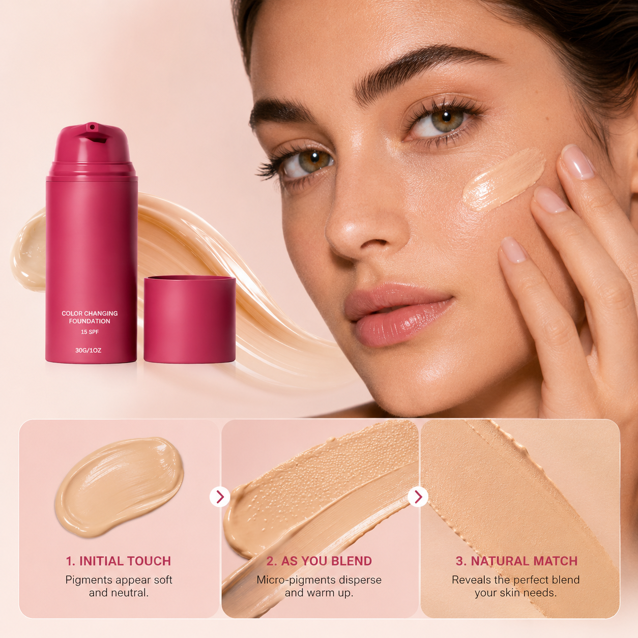🎨Color Changing Foundation- One Foundation. Infinite Skin Tones.-Q1