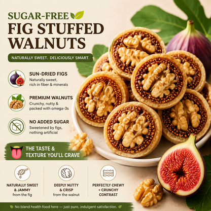 🌰Sugar-Free Fig Stuffed Walnuts — Naturally Sweet, Guilt‑Free, and Packed with Crunch-Q1