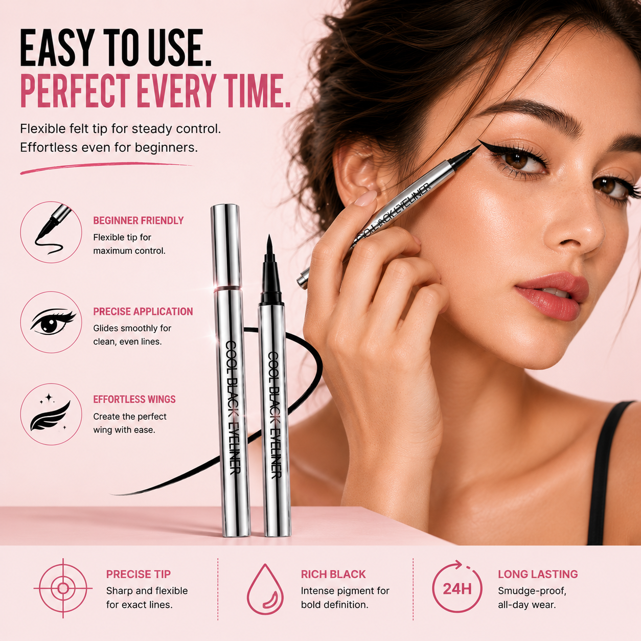 The Eyeliner ✨ for Perfect Wings 👁️ – Effortless Precision 💄 for Sharp, Clean Lines-QR