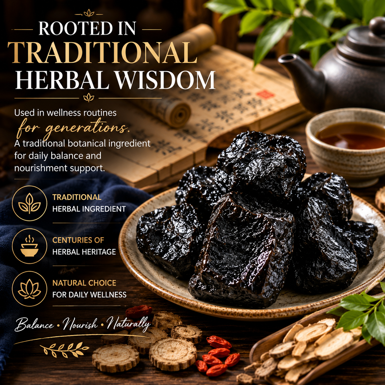 9X Prepared Rehmannia Root 🌿 – Traditional Herbal Tonic ✨ for Daily Wellness Balance-QR