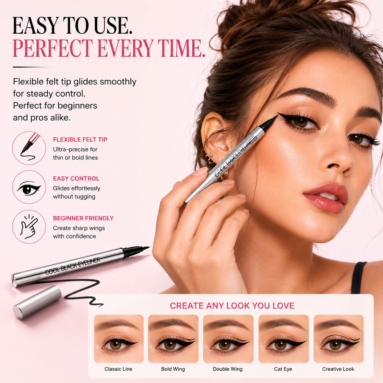 The Eyeliner ✨ for Perfect Wings 👁️ – Effortless Precision 💄 for Sharp, Clean Lines-QR