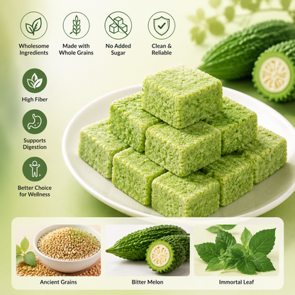 🥒 Sugar-Free Buckwheat Bitter Melon Pastry – Must-Have Healthy Snack for Middle-Aged & Elderly 🌾-Q1