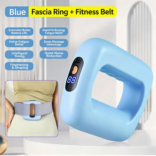 💪🌀 VibraSlim Fascia Massager – 5‑Speed Vibration Fitness Ring for Deep Muscle Relaxation, Portable Whole Body Massager -DW