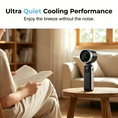 🌪️ Portable High-Speed Handheld Fan with Ice Cooler – ❄️Ultra Powerful Rechargeable Cooling Fan for Instant Summer Relief -FX