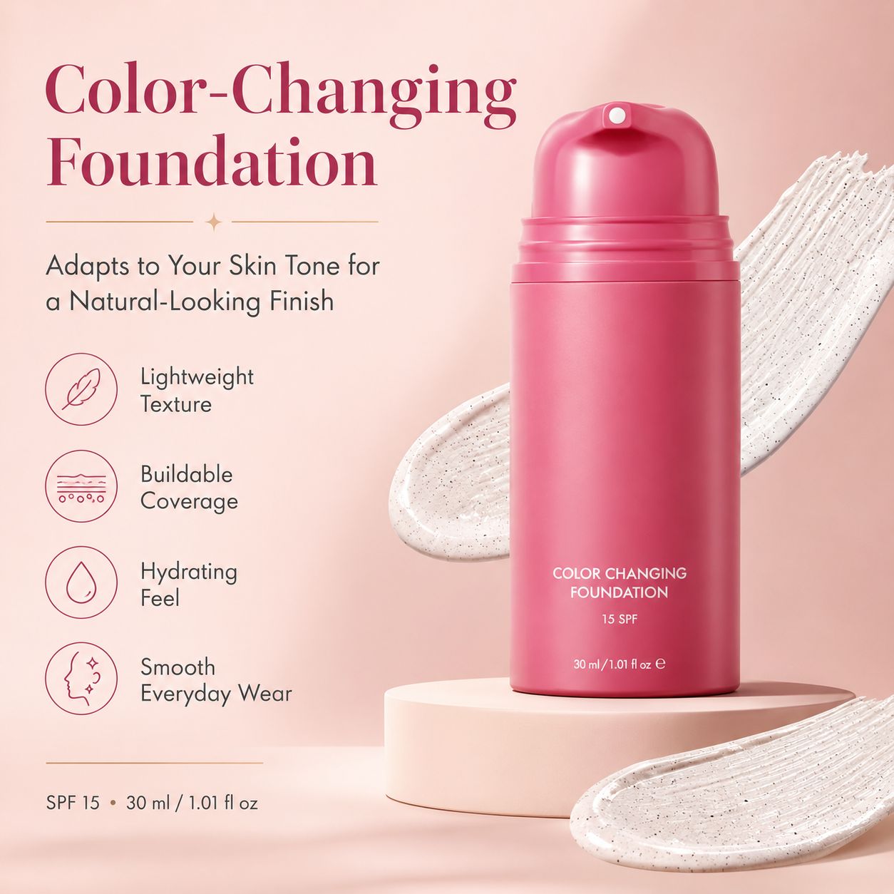 🌡️ Natural Shade Temperature-Adjusting Foundation -DW
