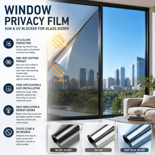 💰 49% OFF –Window Privacy Film，One‑way daytime privacy -QE