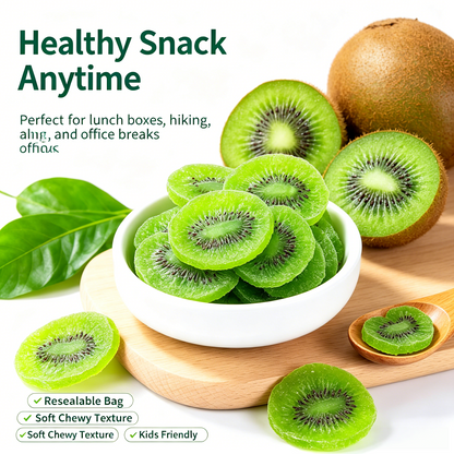 🥝 Vitamin C-Rich Dried Kiwi Slices – High-Fiber Slim Snack for Digestion, Craving Control & Daily Wellness-DW