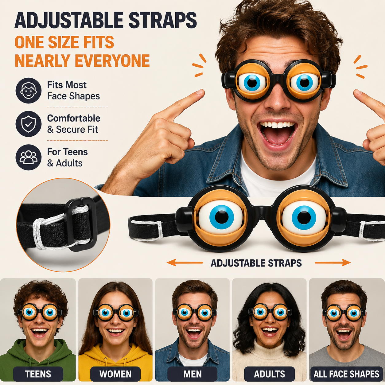 👀Novelty Funny Glasses with Winking Eye Mechanism-Q1