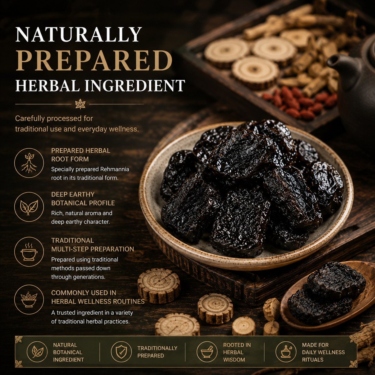 9X Prepared Rehmannia Root 🌿 – Traditional Herbal Tonic ✨ for Daily Wellness Balance-QR