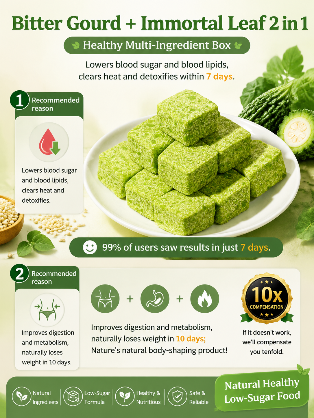 🥒 Sugar-Free Buckwheat Bitter Melon Pastry – Must-Have Healthy Snack for Middle-Aged & Elderly 🌾-Q1